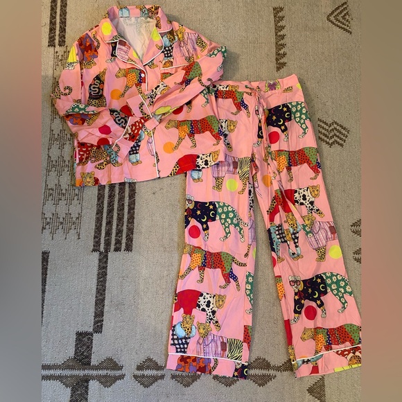 Brand new L Pink cheetah print pajamas #pajamas - Picture 2 of 2